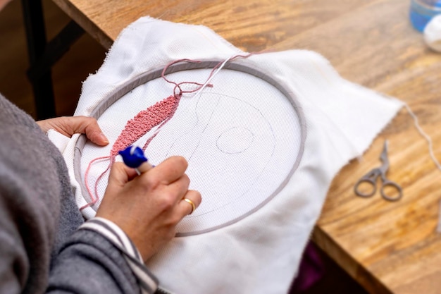 haftowane nici i ramka